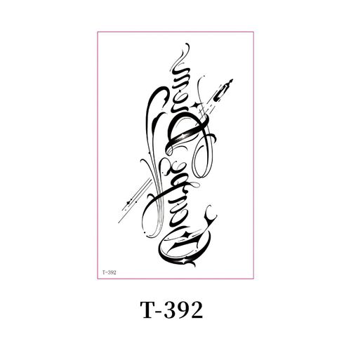 New Single Black Tattoo Sticker Waterproof Men's And Women's Small Arm Flower Arm Distinctive Lasting High-end Sense Internet Celebrated Lasting Tattoo  Fashion