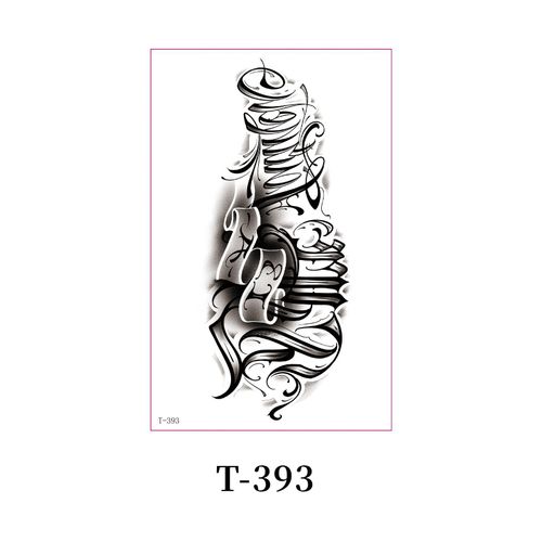 New Single Black Tattoo Sticker Waterproof Men's And Women's Small Arm Flower Arm Distinctive Lasting High-end Sense Internet Celebrated Lasting Tattoo  Fashion