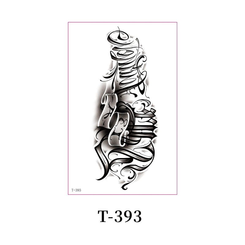 New Single Black Tattoo Sticker Waterproof Men's And Women's Small Arm Flower Arm Distinctive Lasting High-end Sense Internet Celebrated Lasting Tattoo  Fashion