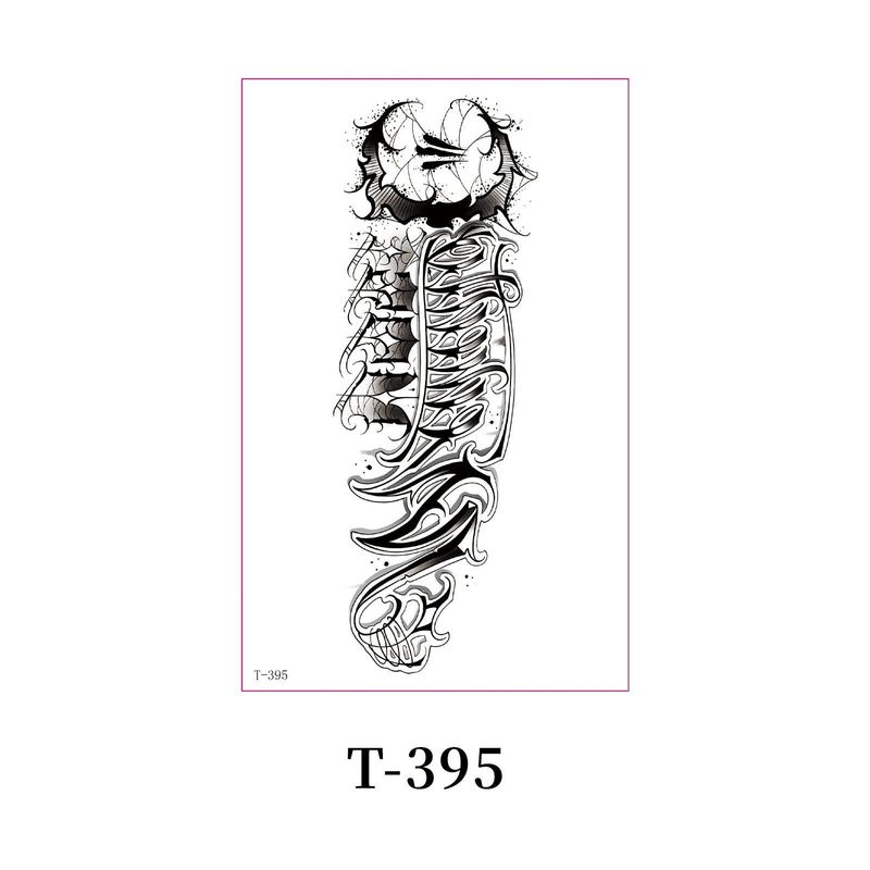 New Single Black Tattoo Sticker Waterproof Men's And Women's Small Arm Flower Arm Distinctive Lasting High-end Sense Internet Celebrated Lasting Tattoo  Fashion