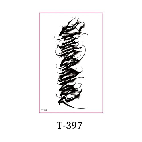 New Single Black Tattoo Sticker Waterproof Men's And Women's Small Arm Flower Arm Distinctive Lasting High-end Sense Internet Celebrated Lasting Tattoo  Fashion