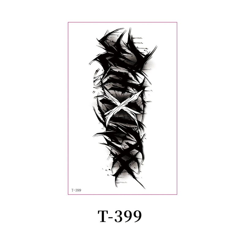 New Single Black Tattoo Sticker Waterproof Men's And Women's Small Arm Flower Arm Distinctive Lasting High-end Sense Internet Celebrated Lasting Tattoo  Fashion