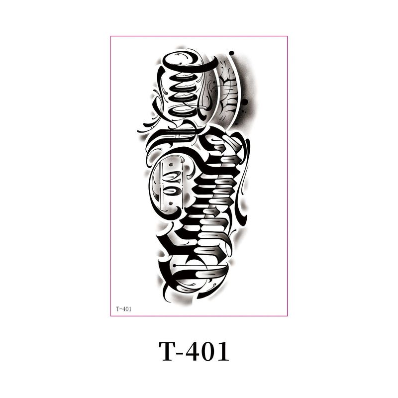 New Single Black Tattoo Sticker Waterproof Men's And Women's Small Arm Flower Arm Distinctive Lasting High-end Sense Internet Celebrated Lasting Tattoo  Fashion