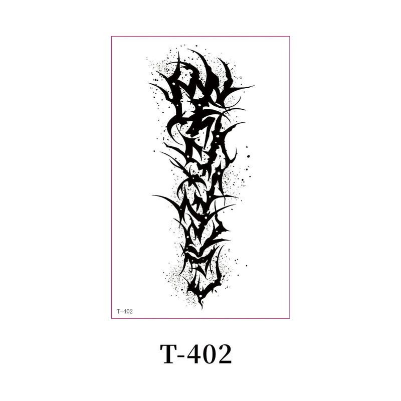 New Single Black Tattoo Sticker Waterproof Men's And Women's Small Arm Flower Arm Distinctive Lasting High-end Sense Internet Celebrated Lasting Tattoo  Fashion
