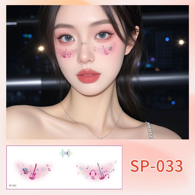 Fashion New Birthday Color Face Tattoo Sticker Advanced Butterfly Concert Novice Sweat Makeup Tattoo Sticker
