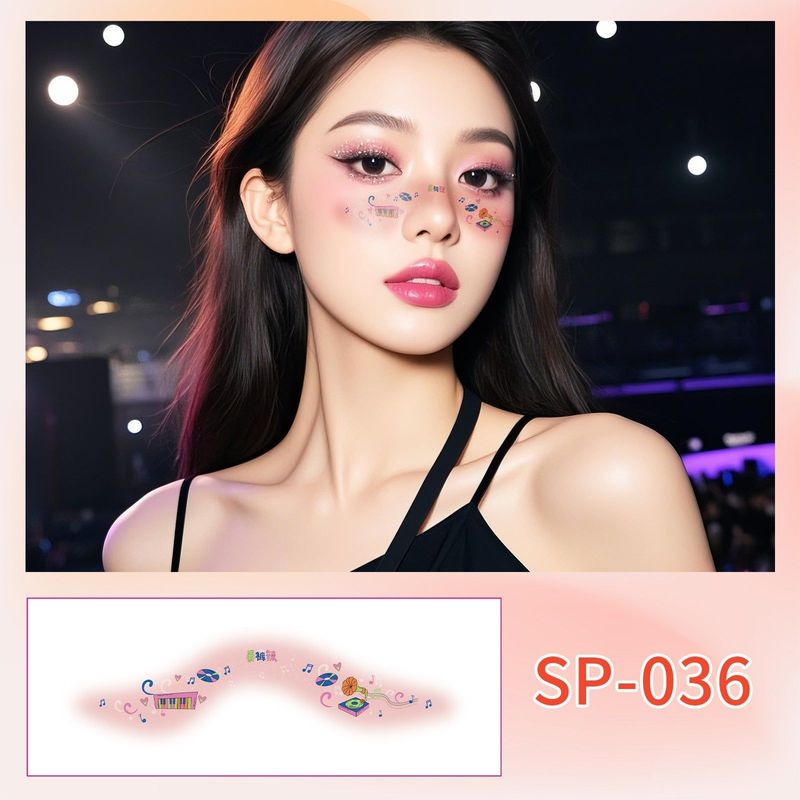 Fashion New Birthday Color Face Tattoo Sticker Advanced Butterfly Concert Novice Sweat Makeup Tattoo Sticker