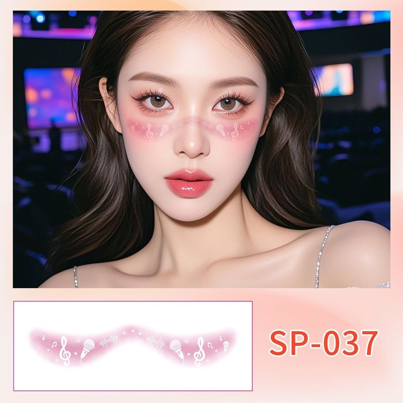 Fashion New Birthday Color Face Tattoo Sticker Advanced Butterfly Concert Novice Sweat Makeup Tattoo Sticker