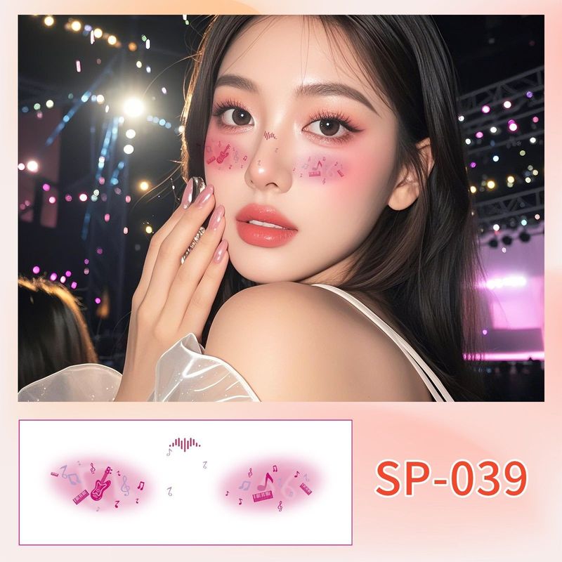 Fashion New Birthday Color Face Tattoo Sticker Advanced Butterfly Concert Novice Sweat Makeup Tattoo Sticker