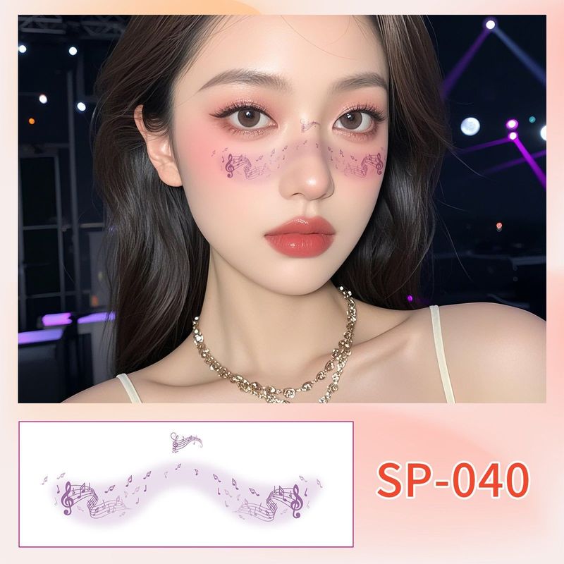 Fashion New Birthday Color Face Tattoo Sticker Advanced Butterfly Concert Novice Sweat Makeup Tattoo Sticker
