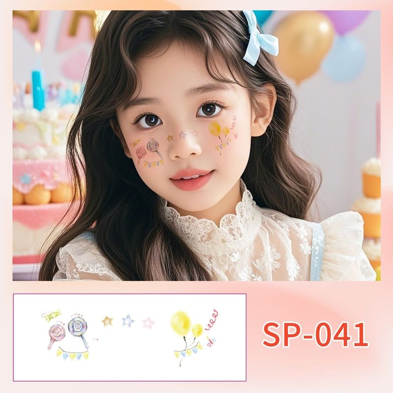 Fashion New Birthday Color Face Tattoo Sticker Advanced Butterfly Concert Novice Sweat Makeup Tattoo Sticker