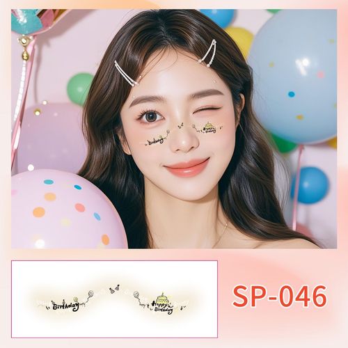 Fashion New Birthday Color Face Tattoo Sticker Advanced Butterfly Concert Novice Sweat Makeup Tattoo Sticker