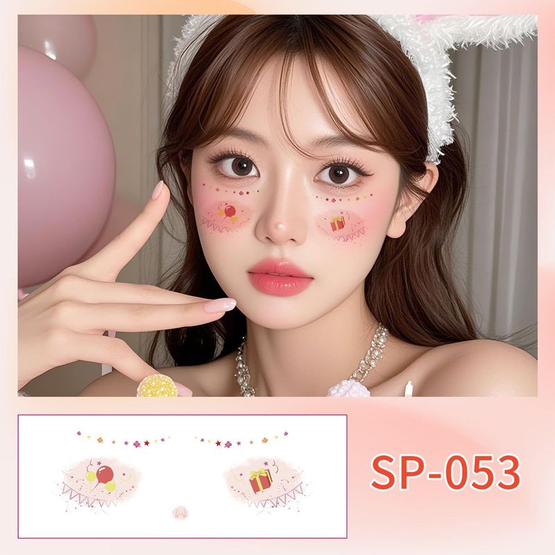 Fashion New Birthday Color Face Tattoo Sticker Advanced Butterfly Concert Novice Sweat Makeup Tattoo Sticker