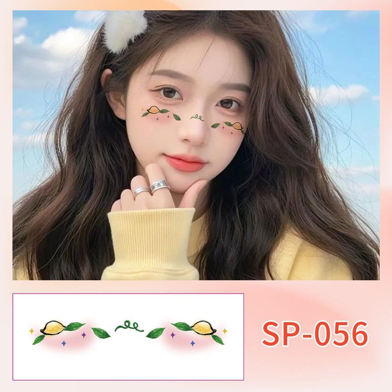 Fashion New Birthday Color Face Tattoo Sticker Advanced Butterfly Concert Novice Sweat Makeup Tattoo Sticker