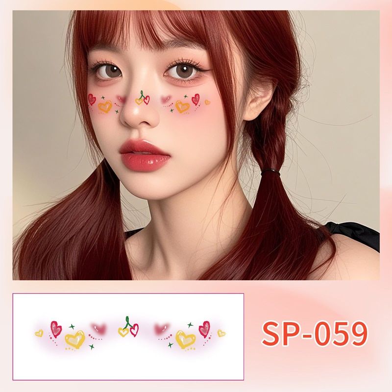 Fashion New Birthday Color Face Tattoo Sticker Advanced Butterfly Concert Novice Sweat Makeup Tattoo Sticker