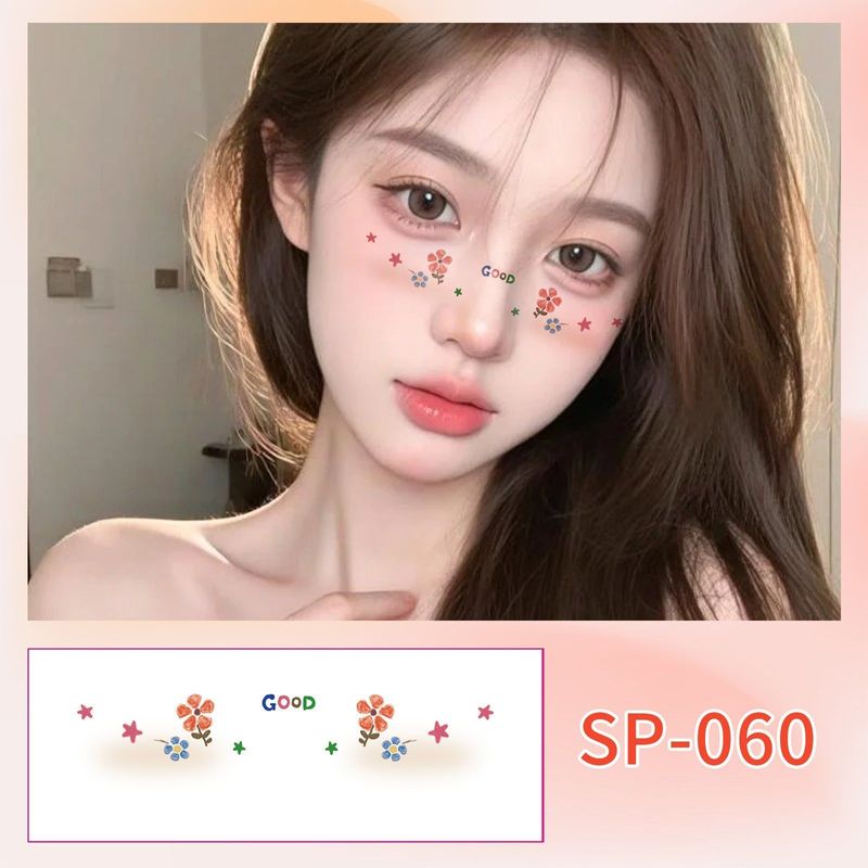 Fashion New Birthday Color Face Tattoo Sticker Advanced Butterfly Concert Novice Sweat Makeup Tattoo Sticker