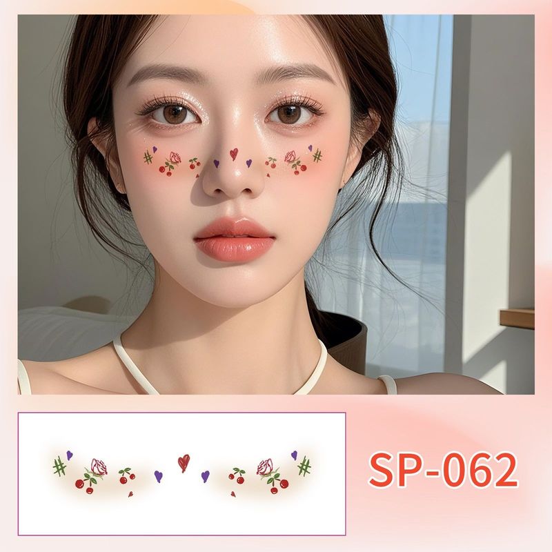 Fashion New Birthday Color Face Tattoo Sticker Advanced Butterfly Concert Novice Sweat Makeup Tattoo Sticker
