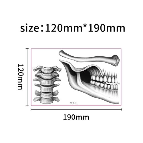 Halloween Mouth Collarbone Makeup Sticker Vampire Skull Lip Decoration Thriller Tattoo Sticker