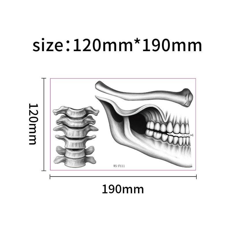 Halloween Mouth Collarbone Makeup Sticker Vampire Skull Lip Decoration Thriller Tattoo Sticker