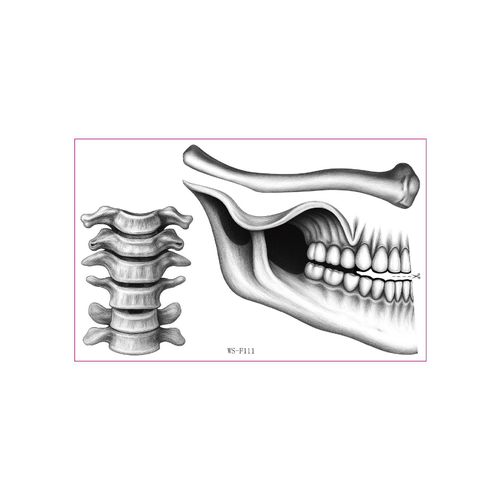 Halloween Mouth Collarbone Makeup Sticker Vampire Skull Lip Decoration Thriller Tattoo Sticker