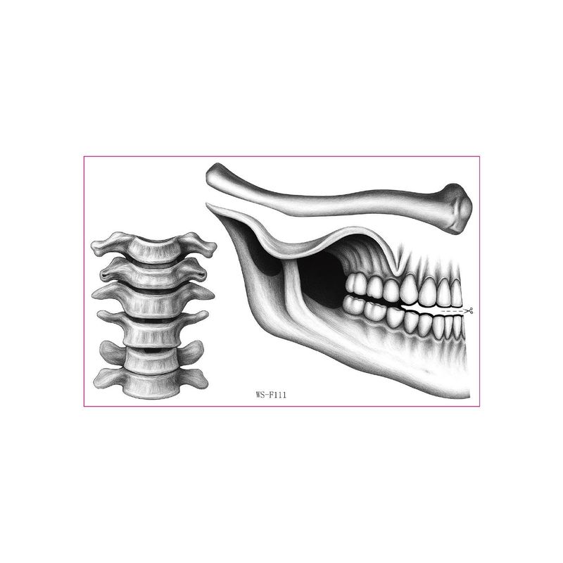 Halloween Mouth Collarbone Makeup Sticker Vampire Skull Lip Decoration Thriller Tattoo Sticker