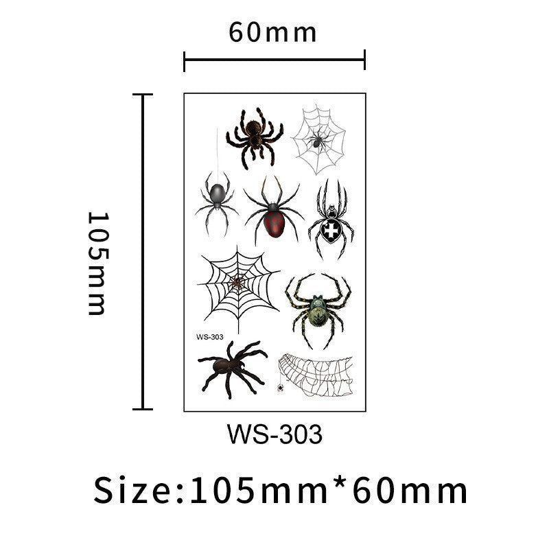 Halloween Spider Series Tattoo Stickers Party Holiday Cartoon Children Temporary Tattoo Sticker