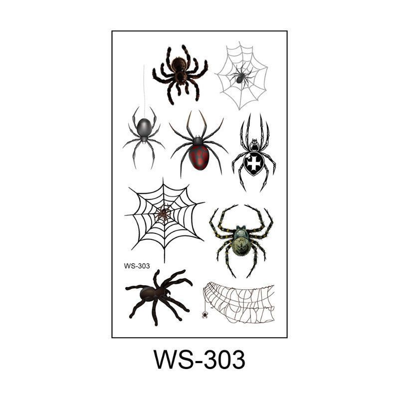 Halloween Spider Series Tattoo Stickers Party Holiday Cartoon Children Temporary Tattoo Sticker