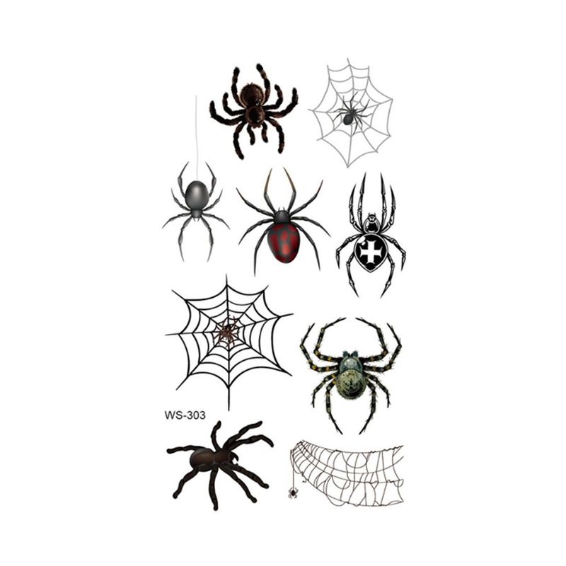 Halloween Spider Series Tattoo Stickers Party Holiday Cartoon Children Temporary Tattoo Sticker