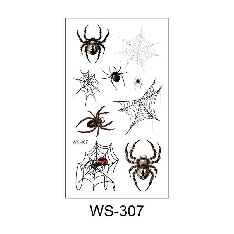 Halloween Spider Series Tattoo Stickers Party Holiday Cartoon Children Temporary Tattoo Sticker