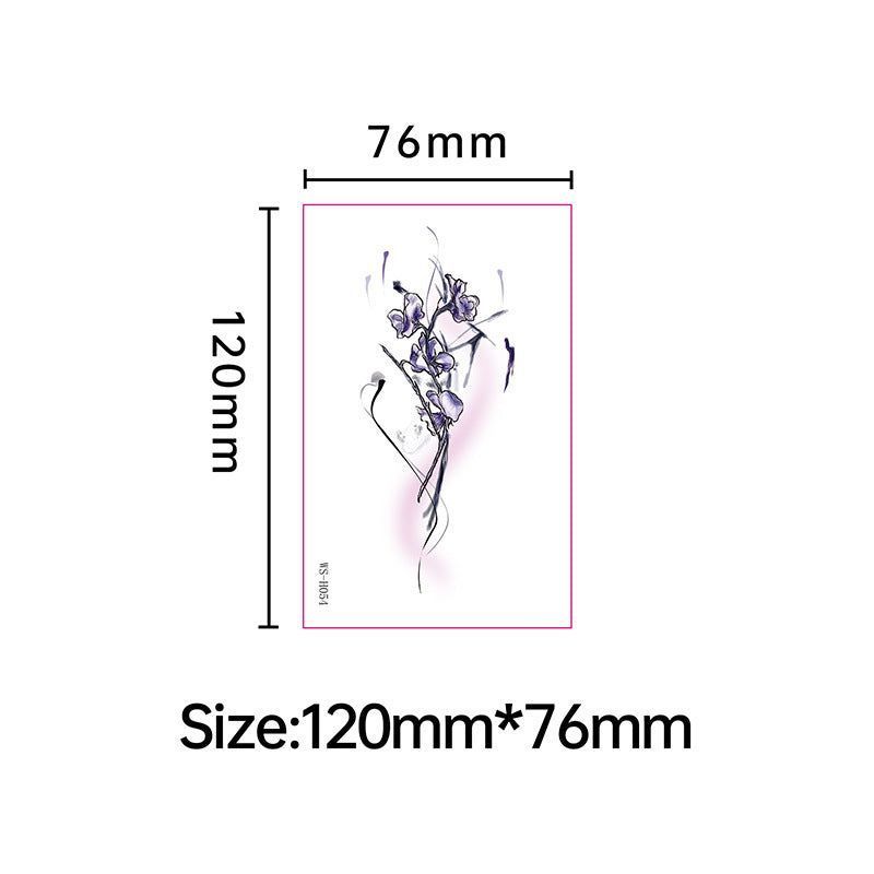 New Flower Tattoo Sticker Waterproof Sweat Summer Decoration Beautiful High-end Simulation Personalized Tattoo Sticker Fashion