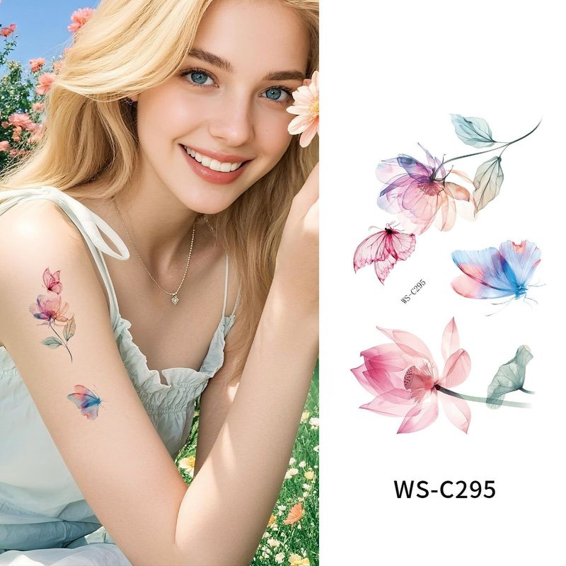 New Flower Tattoo Sticker Waterproof Sweat Summer Decoration Beautiful High-end Simulation Personalized Tattoo Sticker Fashion