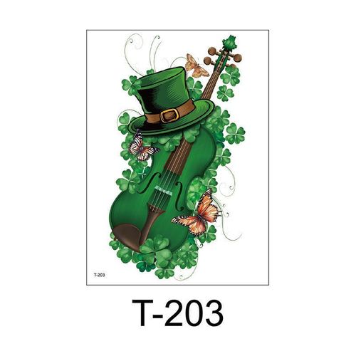New Irish National Day Tattoo Sticker St Patrick's Day Party Party Disposable Men's And Women's Flower Arm Fashion