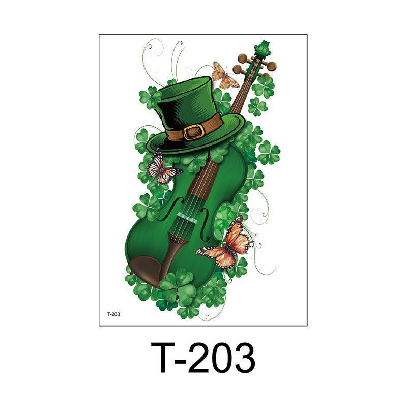 New Irish National Day Tattoo Sticker St Patrick's Day Party Party Disposable Men's And Women's Flower Arm Fashion