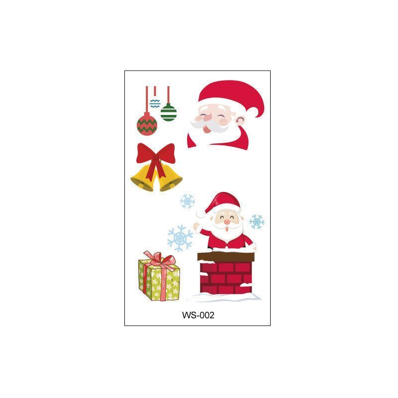 Creative Christmas Candle Tattoo Sticker DIY Candle Water Sticker Gift Box Waterproof Party Temporary Tattoo Sticker
