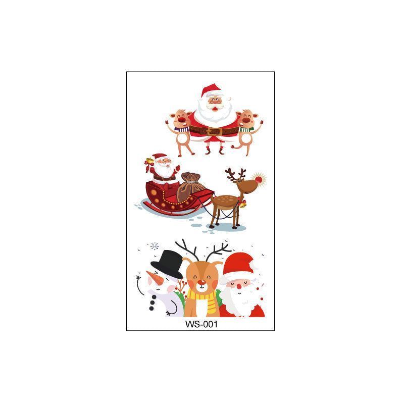 Creative Christmas Candle Tattoo Sticker DIY Candle Water Sticker Gift Box Waterproof Party Temporary Tattoo Sticker