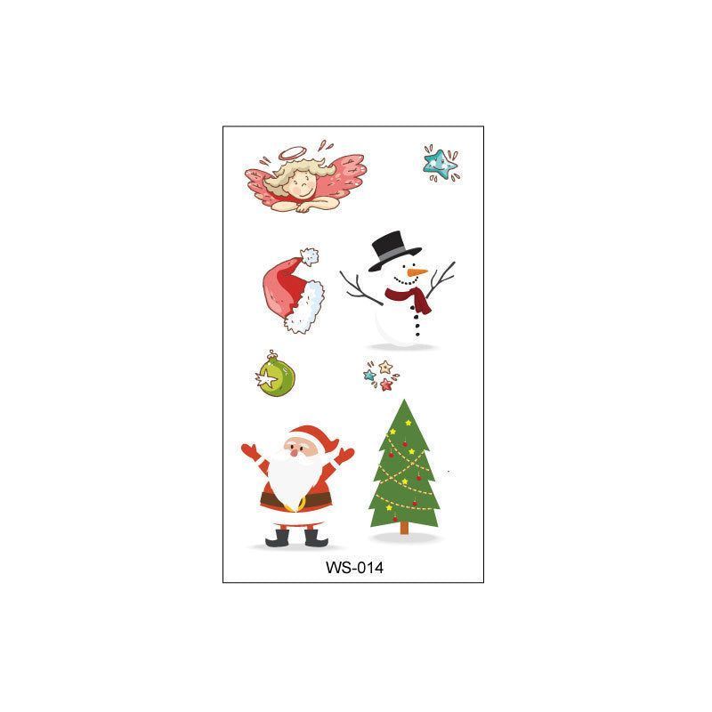 Creative Christmas Candle Tattoo Sticker DIY Candle Water Sticker Gift Box Waterproof Party Temporary Tattoo Sticker