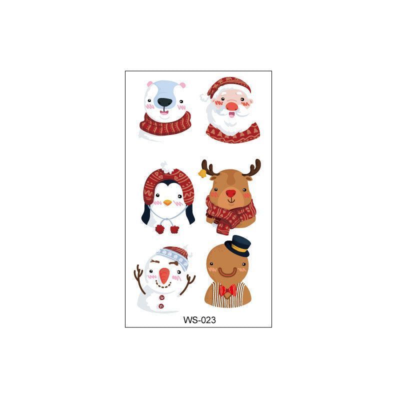 Creative Christmas Candle Tattoo Sticker DIY Candle Water Sticker Gift Box Waterproof Party Temporary Tattoo Sticker