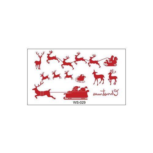 Creative Christmas Candle Tattoo Sticker DIY Candle Water Sticker Gift Box Waterproof Party Temporary Tattoo Sticker