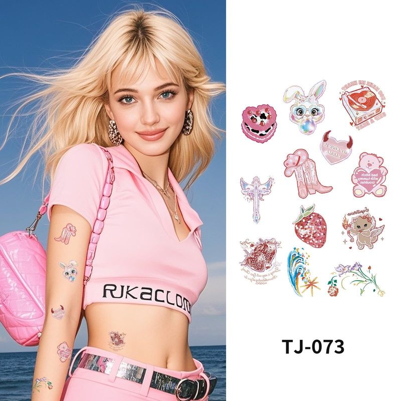 New Color Butterfly Laser Tattoo Sticker Waterproof Long-lasting Cute Dopamine Arm Simulation Tattoo Sticker Fashion