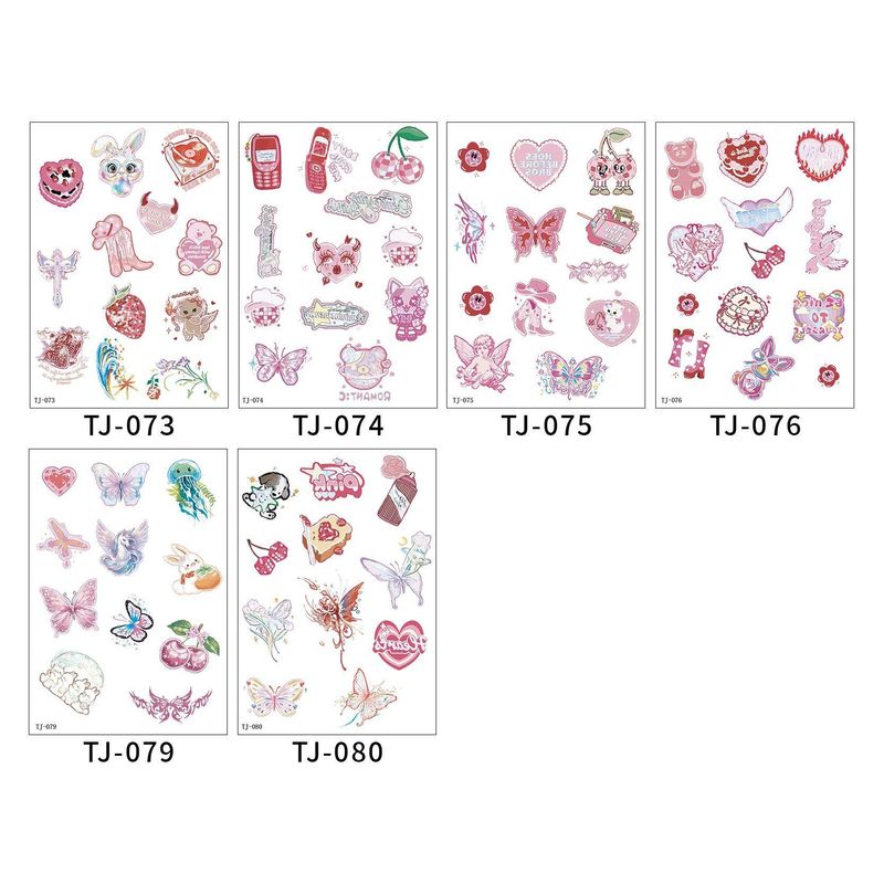 New Color Butterfly Laser Tattoo Sticker Waterproof Long-lasting Cute Dopamine Arm Simulation Tattoo Sticker Fashion