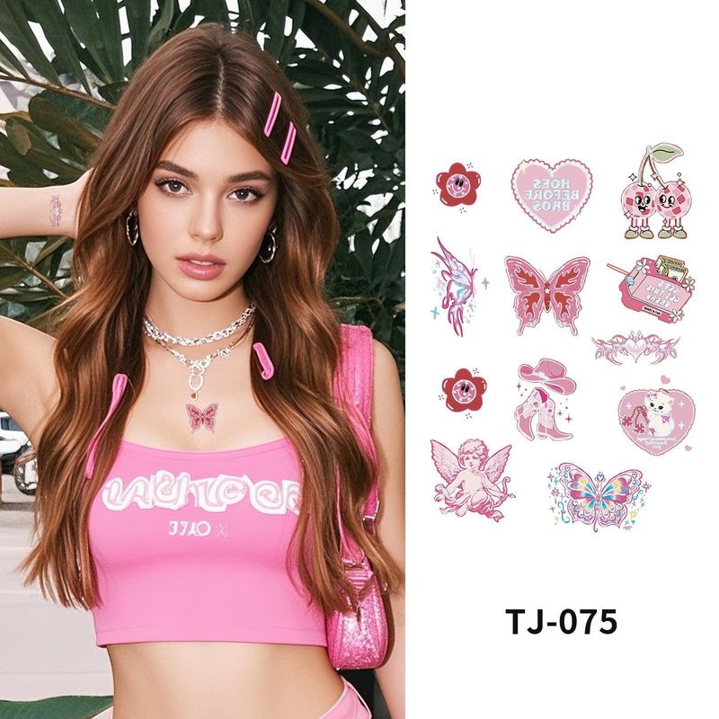 New Color Butterfly Laser Tattoo Sticker Waterproof Long-lasting Cute Dopamine Arm Simulation Tattoo Sticker Fashion