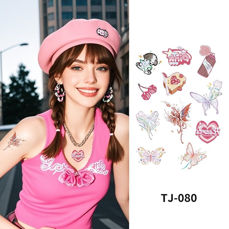 New Color Butterfly Laser Tattoo Sticker Waterproof Long-lasting Cute Dopamine Arm Simulation Tattoo Sticker Fashion