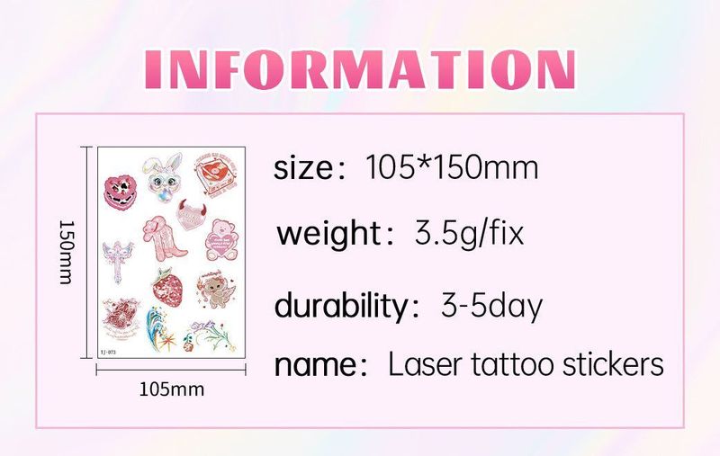 New Color Butterfly Laser Tattoo Sticker Waterproof Long-lasting Cute Dopamine Arm Simulation Tattoo Sticker Fashion
