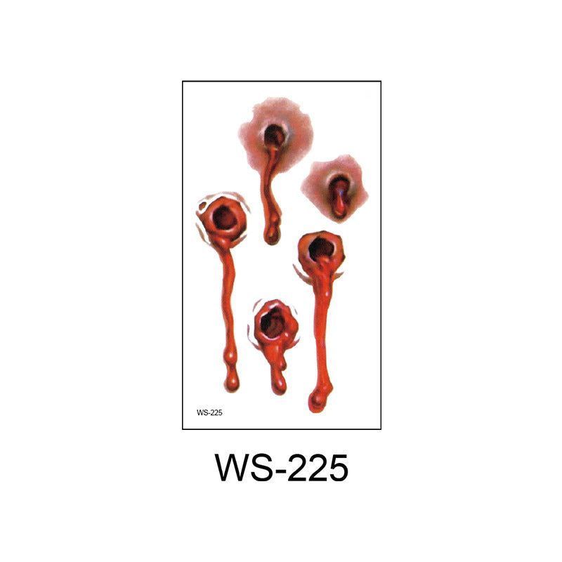 New Halloween Scar Tattoo Stickers for Parties, Horror and Bloody Wound Makeup, Disposable Temporary Scar Stickers