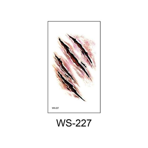 New Halloween Scar Tattoo Stickers for Parties, Horror and Bloody Wound Makeup, Disposable Temporary Scar Stickers