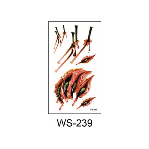 New Halloween Scar Tattoo Stickers for Parties, Horror and Bloody Wound Makeup, Disposable Temporary Scar Stickers