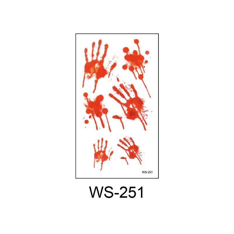 New Halloween Scar Tattoo Stickers for Parties, Horror and Bloody Wound Makeup, Disposable Temporary Scar Stickers