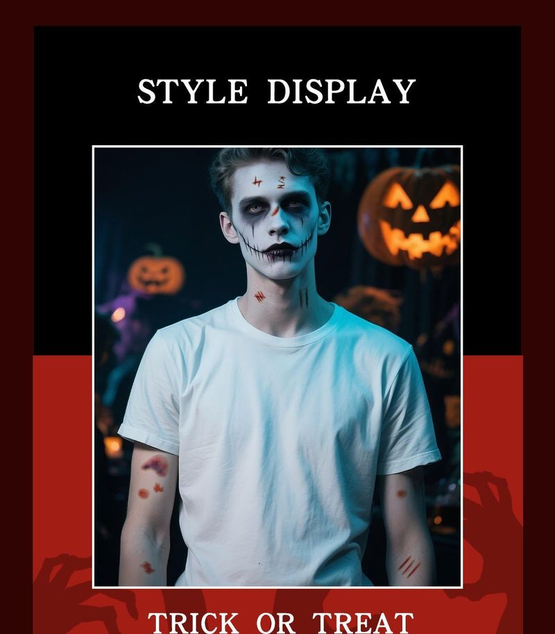 New Halloween Scar Tattoo Stickers for Parties, Horror and Bloody Wound Makeup, Disposable Temporary Scar Stickers