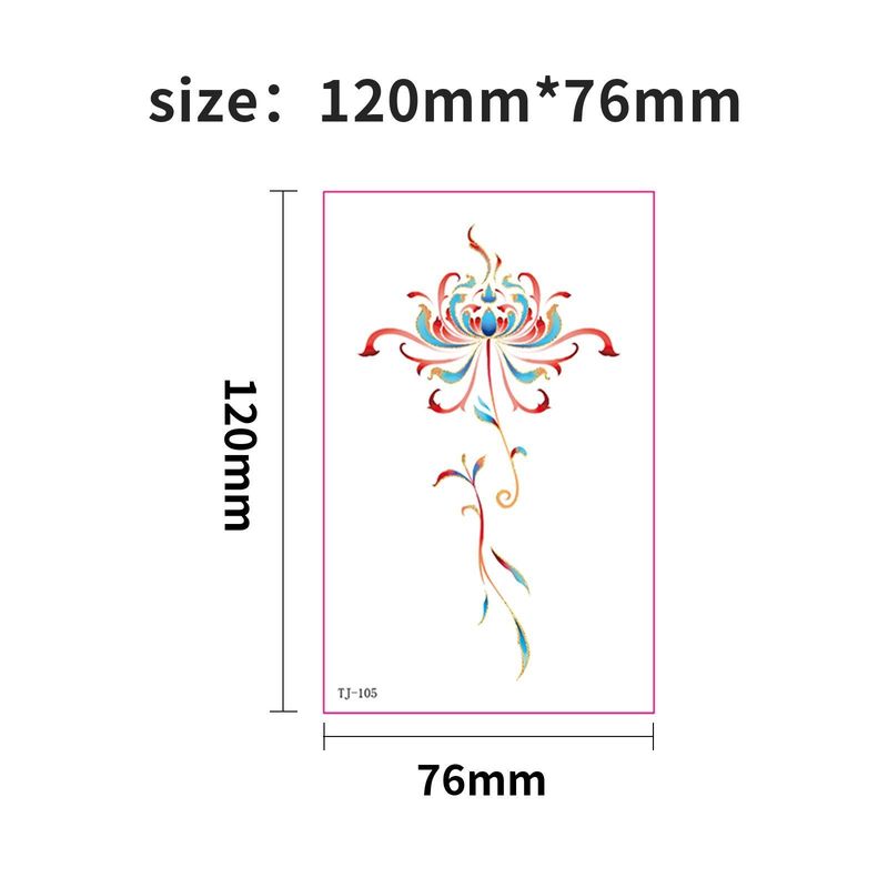 Chinese Antique Koi Bronzing Tattoo Stickers Small Fresh Simulation Beautiful Clavicle Tattoo Stickers Fashion