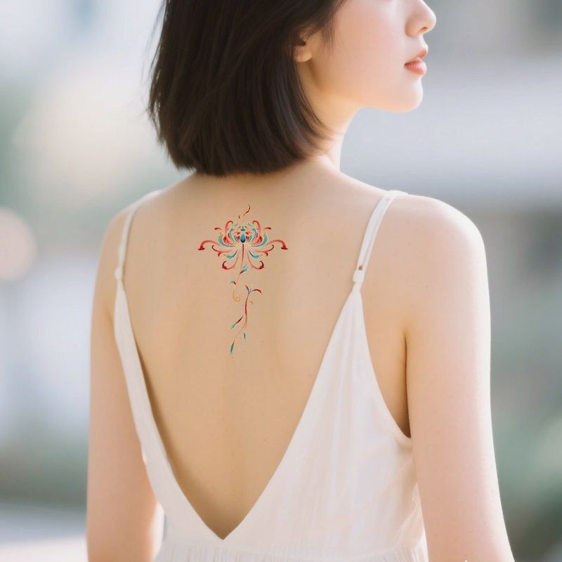 Chinese Antique Koi Bronzing Tattoo Stickers Small Fresh Simulation Beautiful Clavicle Tattoo Stickers Fashion