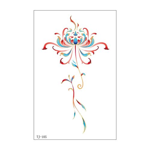 Chinese Antique Koi Bronzing Tattoo Stickers Small Fresh Simulation Beautiful Clavicle Tattoo Stickers Fashion